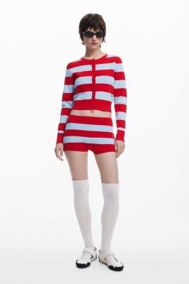 Дизайнерские женские трикотажные микро-шорты