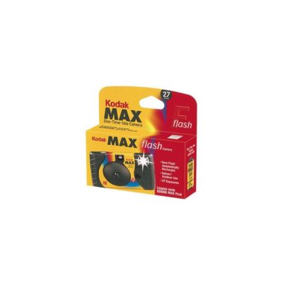 Max One-Time Use 35mm Film Camera (ISO-800) with Power Flash, 27 Exposure, 6-Pack, Bundle With Slinger Brand Camera Bag