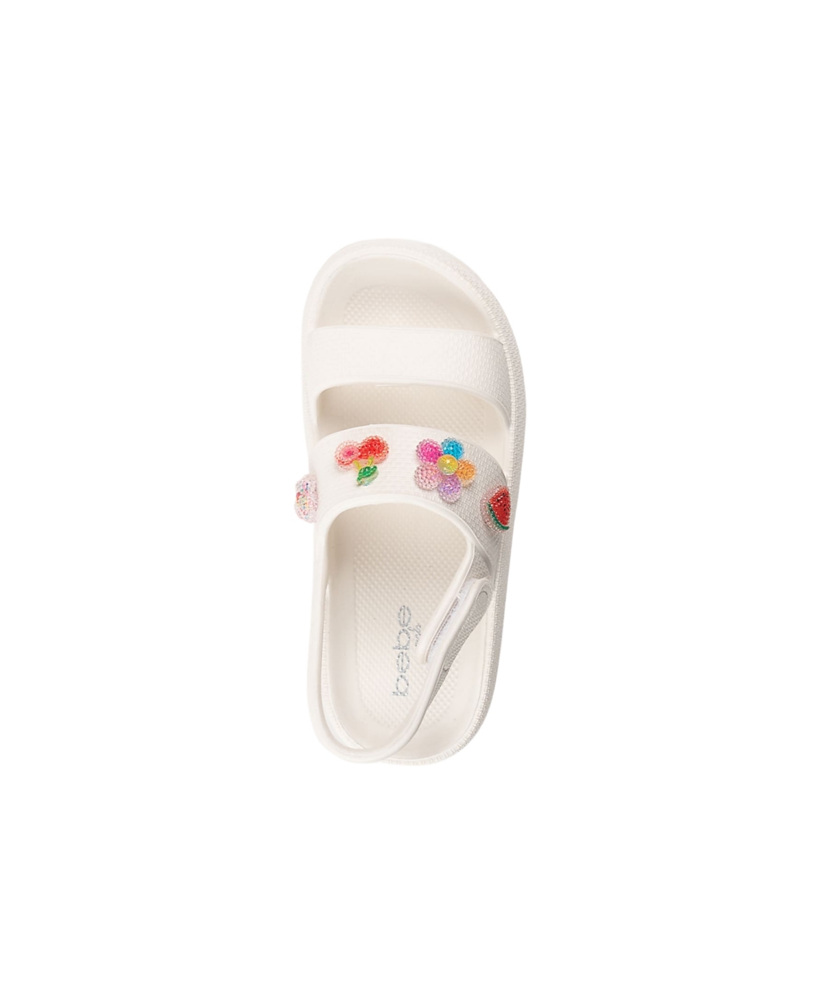 Bebe Little Girls Cute And Comfortable Summer With Charms Sandals In White