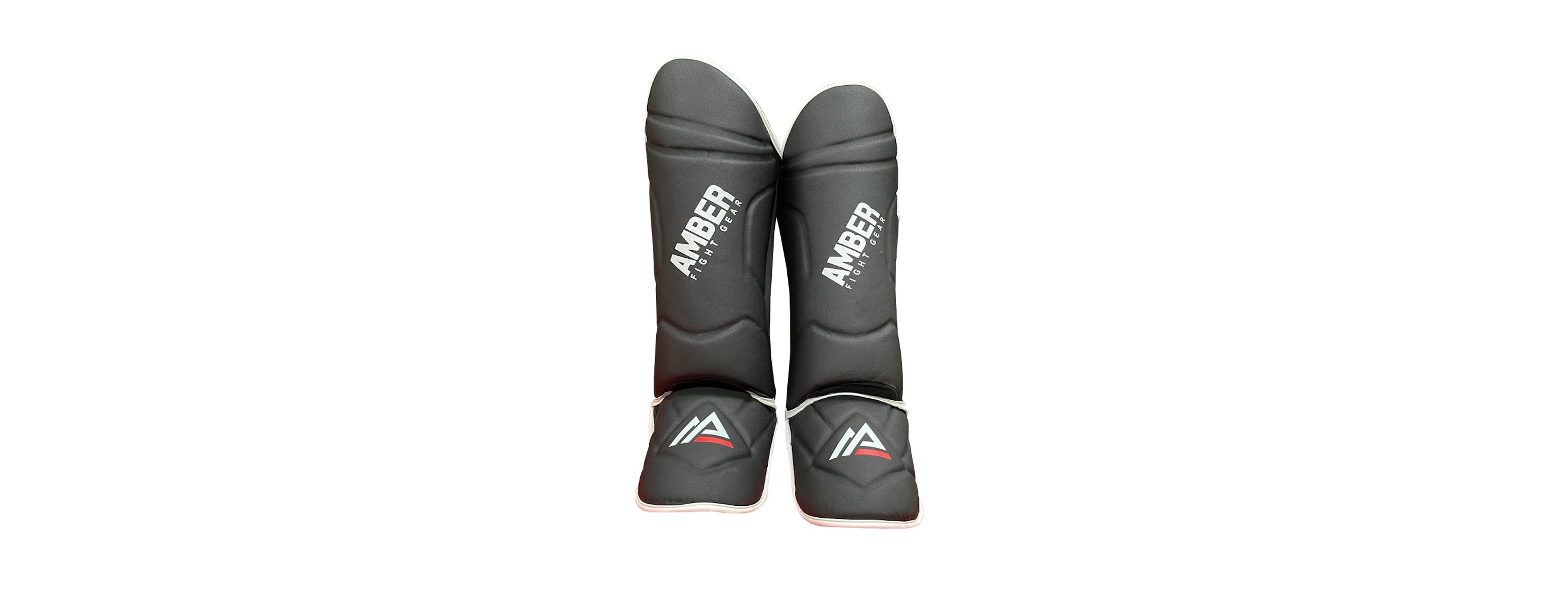 Centurion Muay Thai Shin and Instep Guards, High-Density Foam Protection, Skintex Leather, Adjustable Straps, Lightweight & Durable for Mma