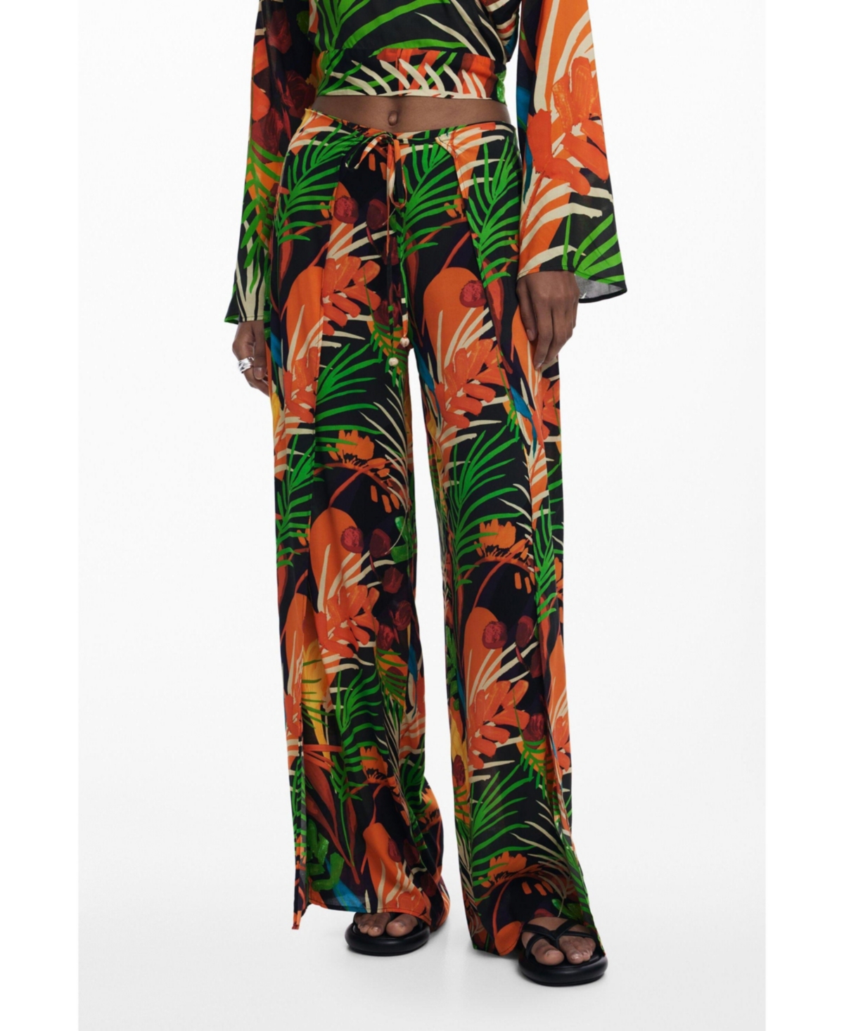 Women's Wrap long pants - Orange