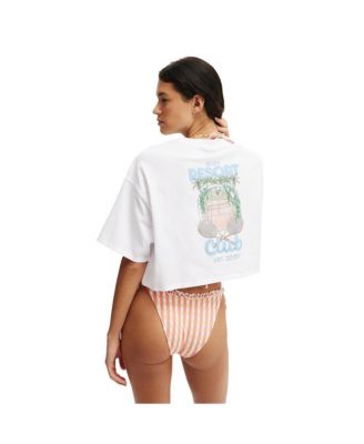 Женская укороченная футболка Active С графическим рисунком ИЗ ХЛОПКА