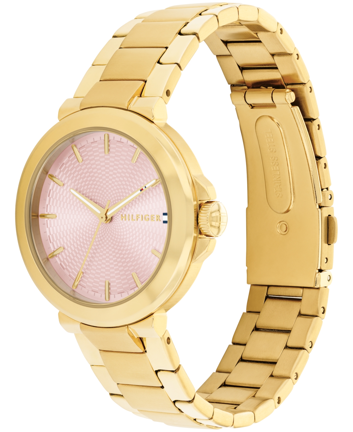 Tommy Hilfiger Women's Quartz Gold-tone Stainless Steel Bracelet Watch, 34mm In Gold