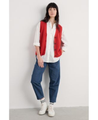 Женский жилет из морской соли Cornwall с пуговицами Swanpool спереди