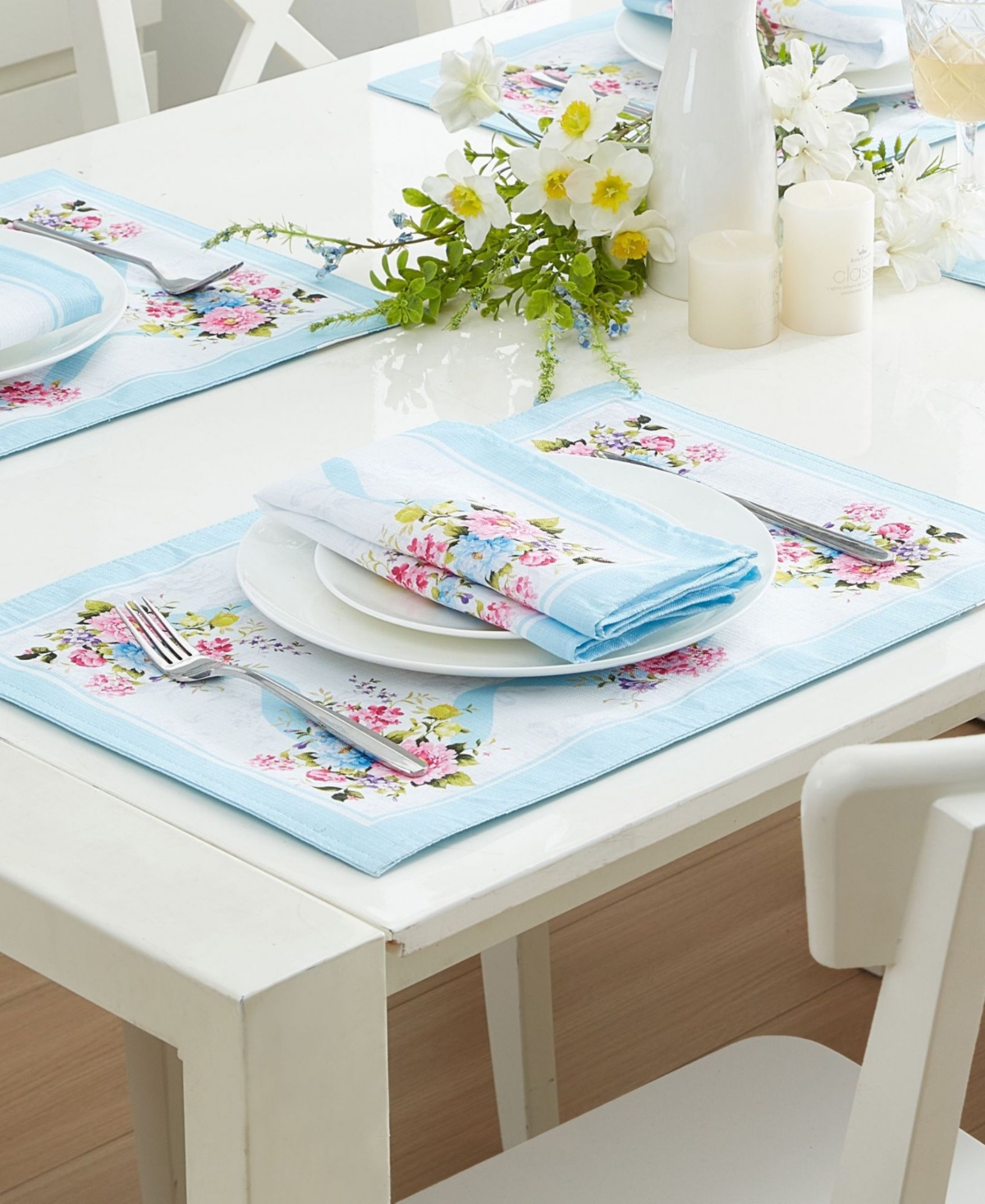 Elrene Rose Cottage Engineered Placemats, Set Of 4 In Multi