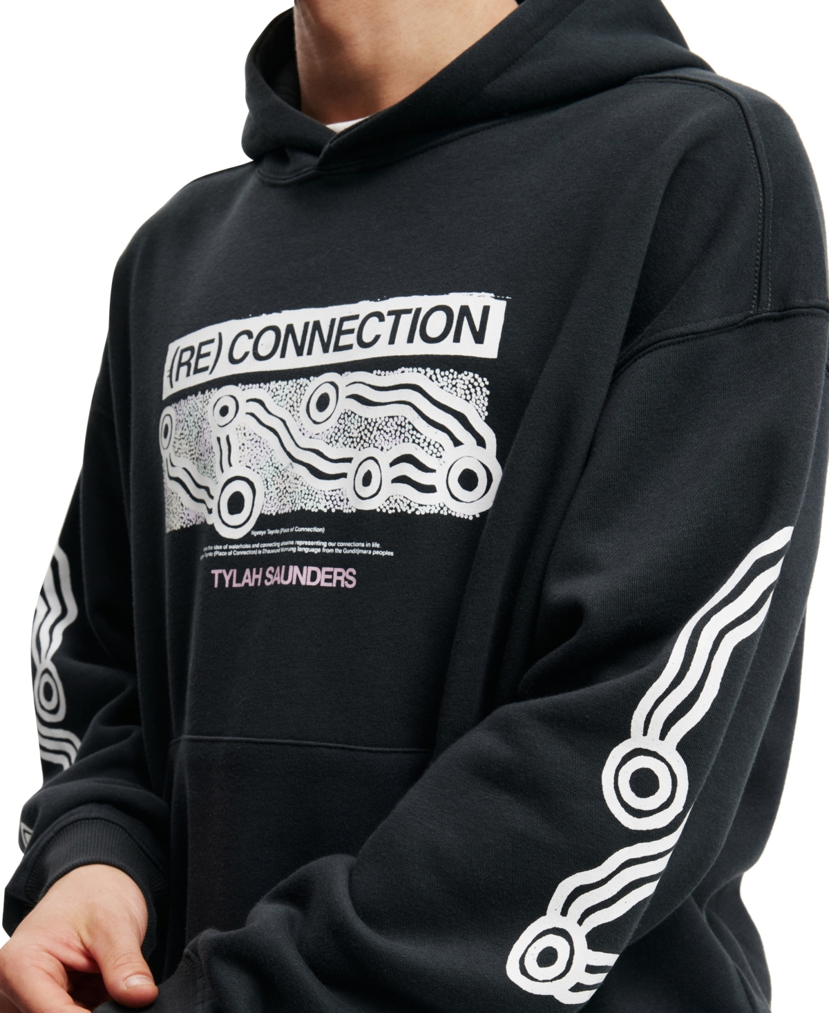 Shop Cotton On Men's Box Fit Hoodie In Washed Black