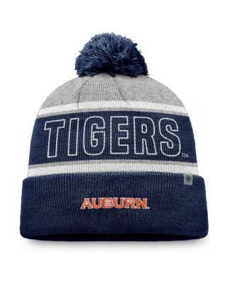Мужская двухцветная вязаная шапка с манжетами и помпонами Top of the World от True Navy Auburn Tigers
