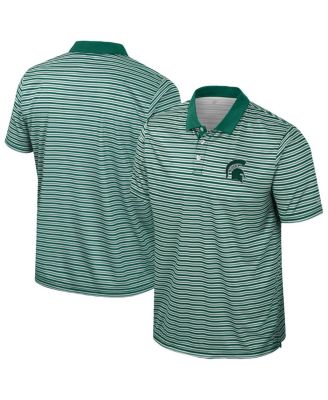 Colosseum - Men's Green Michigan State Spartans Striped Polo