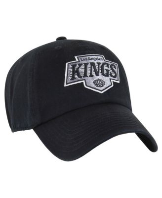 Men's Black Los Angeles Kings Core Logo Clean Up Adjustable Hat