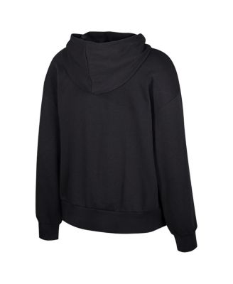 Colosseum Женский черный пуловер с капюшоном Iowa Hawkeyes Reflection, украшенный стразами и шнурком