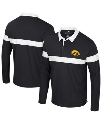 Colosseum - Men's Black Iowa Hawkeyes Too Cool For School Long Sleeve Polo