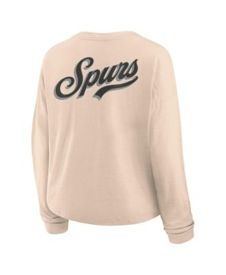 Модная футболка с длинным рукавом Fanatics Women's Natural San Antonio Spurs в штучной упаковке