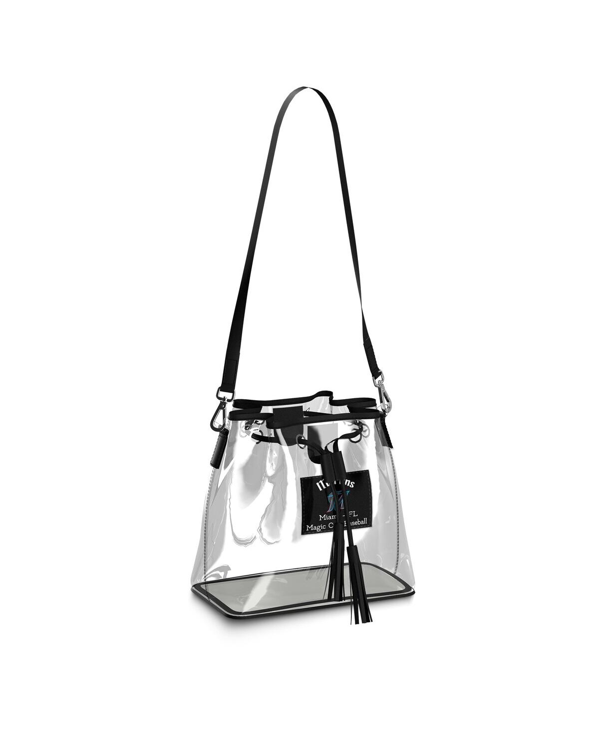 Wear By Erin Andrews Miami Marlins Clear Stadium Bucket Purse