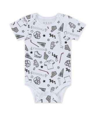 Baby Boys and Girls 3-Piece Los Angeles Kings Turn Me Around Bodysuits and Pants Set
