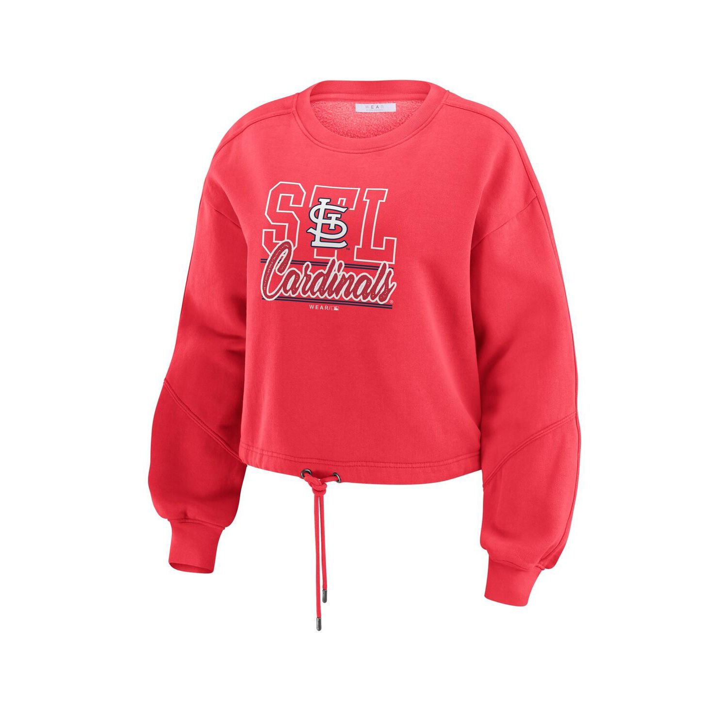 Women's Red St. Louis Cardinals Washed Fleece Sweatshirt & Shorts Lounge Set