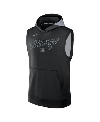 Men's Black Chicago White Sox Authentic Collection Performance Sleeveless Pullover Hoodie