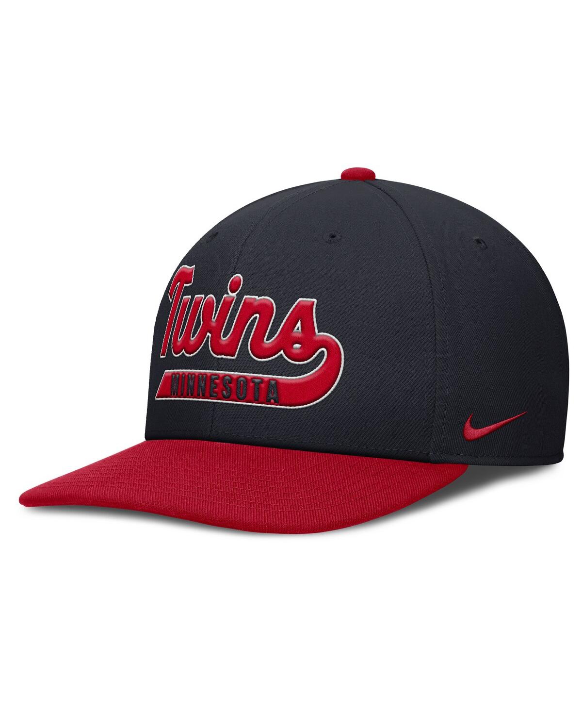 Nike Men's Navy/red Minnesota Twins Pro Performance Snapback Hat In Navy,red