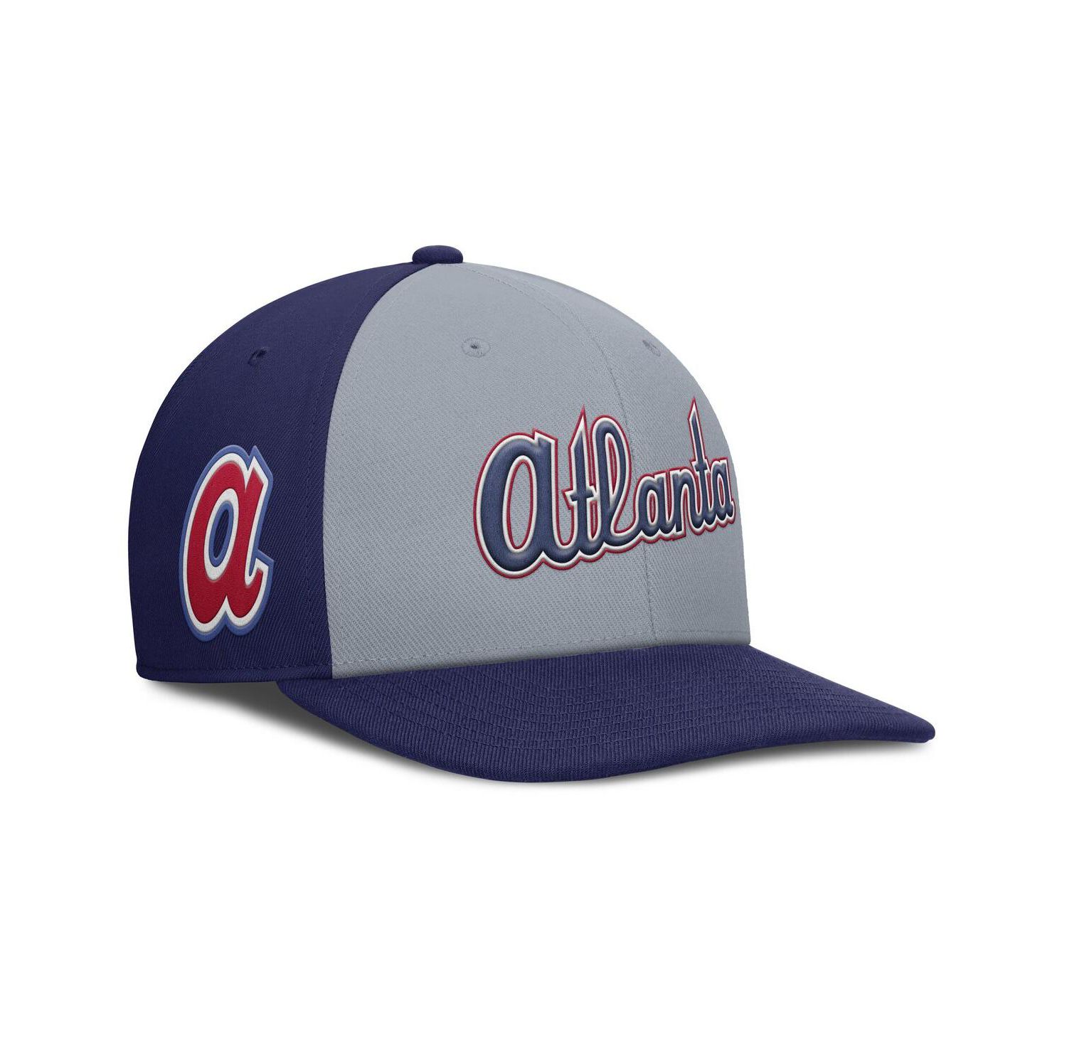 Men's Gray/Royal Atlanta Braves Pro Performance Snapback Hat