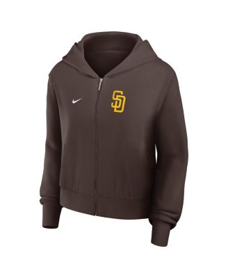 Women's Brown San Diego Padres Lightweight Full-Zip Hoodie