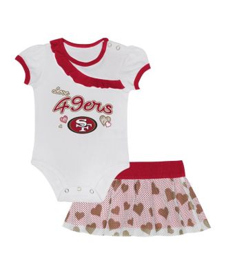 Outerstuff - Baby Boys and Girls San Francisco 49ers Love My Team Bodysuit Skirt Set