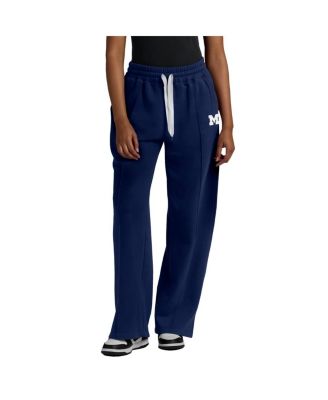 Women's Navy Michigan Wolverines Prime Supersoft Fleece Flared Sweatpants