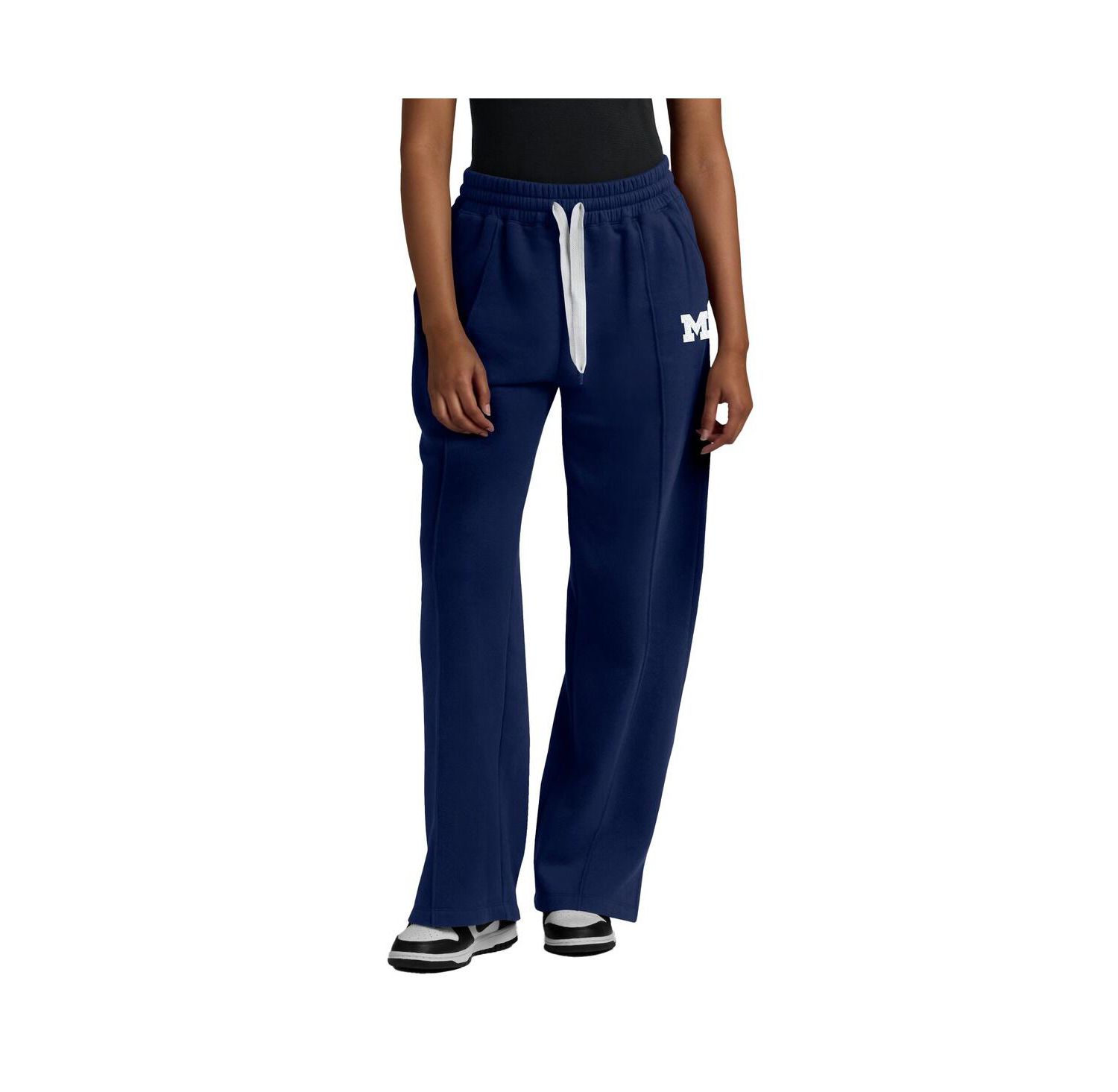 Women's Navy Michigan Wolverines Prime Supersoft Fleece Flared Sweatpants