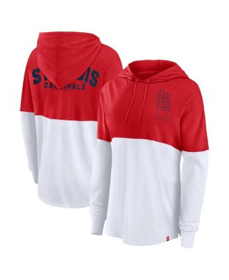 Fanatics - Women's Red/White St. Louis Cardinals Backup Option Pullover Hoodie