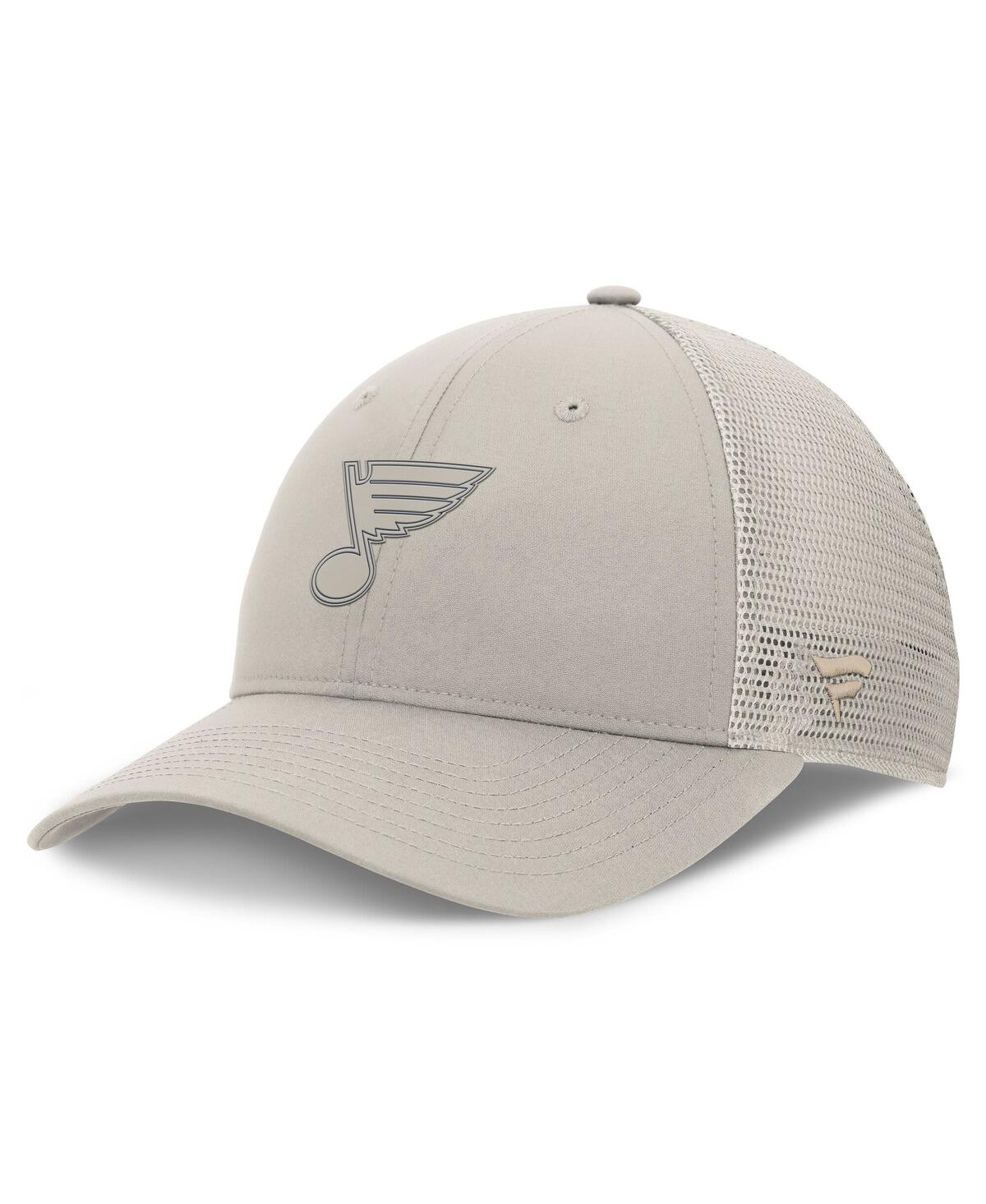 Women's Tan St. Louis Blues Authentic Pro Road Trucker Adjustable Hat - Tan