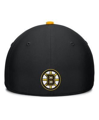 Мужская черно-золотая бейсболка Fanatics Boston Bruins Authentic Pro Rink Team Code Flex