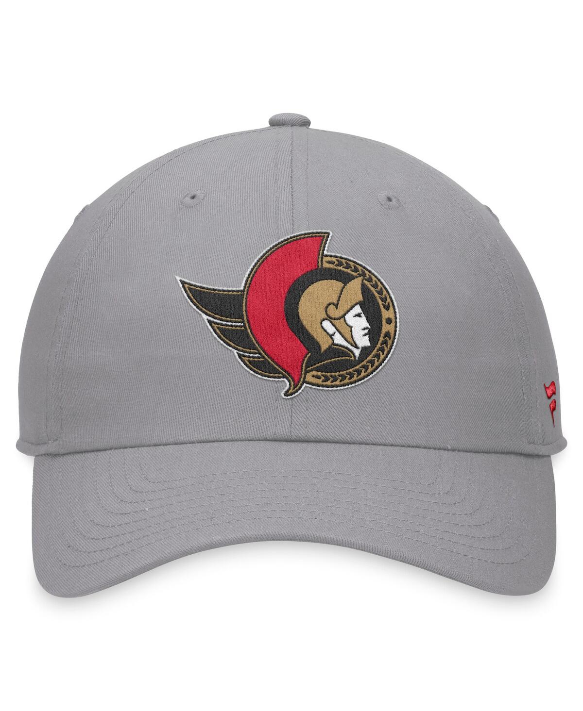 Fanatics Men's Gray Ottawa Senators Extra Time Adjustable Hat In Gray