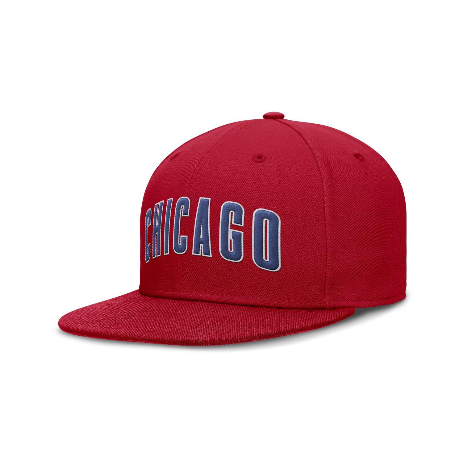 Men's Red Chicago Cubs True Performance Fitted Hat