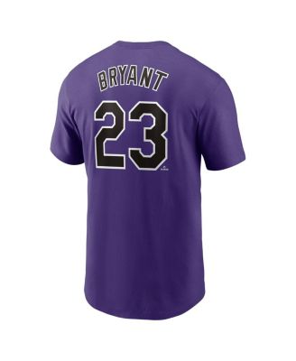 Men's Kris Bryant Purple Colorado Rockies Fuse Name Number T-Shirt