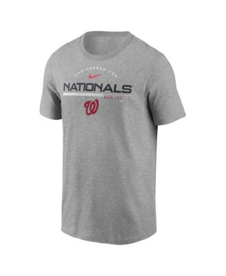 Men's Heather Gray Washington Nationals Team Engineered Performance T-Shirt