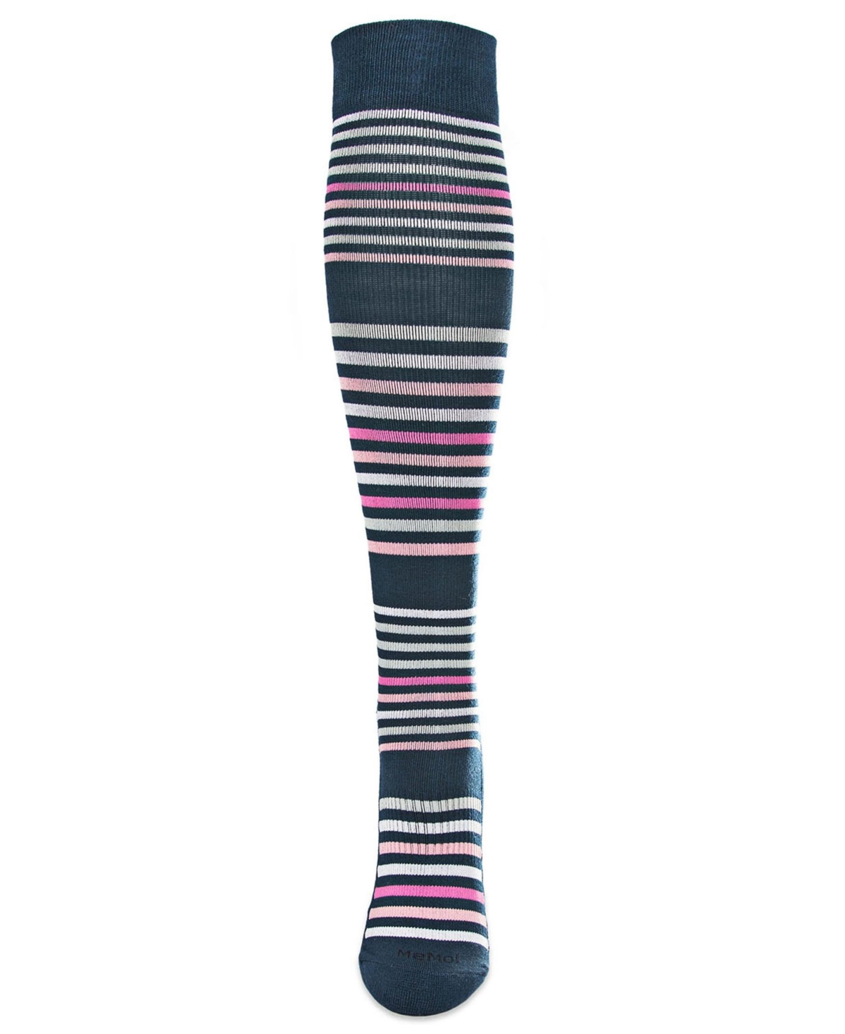 Memoi Women's Classic Stripes 8-15mmhg Graduated Compression Socks Mfy06346 In Multi
