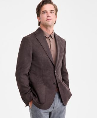 Michael Kors - Men's Classic-Fit Stretch Melange Faux Suede Sport Coat