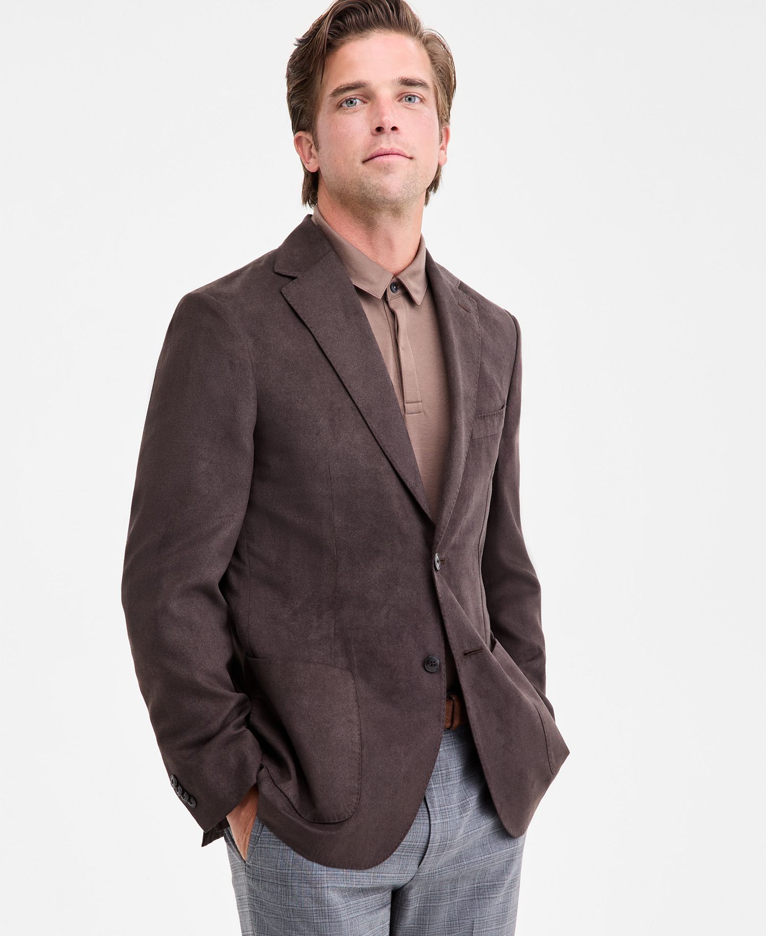Michael Kors Men's Classic-Fit Faux Suede Sport Coat