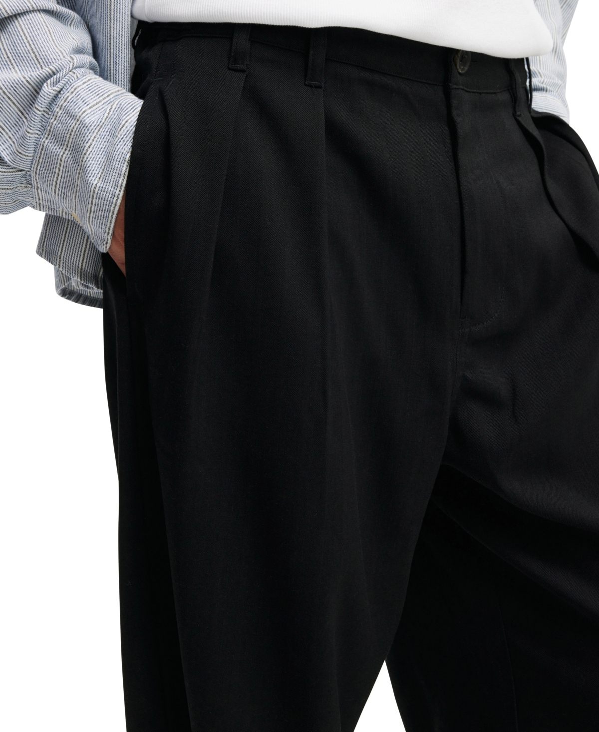 Shop Cotton On Men's Super Baggy Pleated Pants In Black