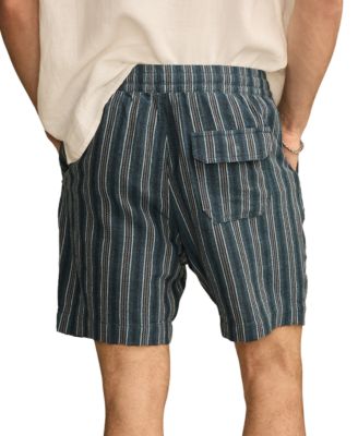 Мужская рубашка Lucky Brand в полоску обычного покроя на пуговицах и шорты с завязками 7 дюймов в полоску обычного покроя от бренда Lucky.