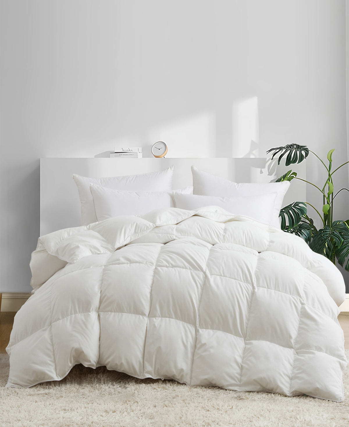 Unikome Heavyweight Goose Down Fiber Comforter, Twin