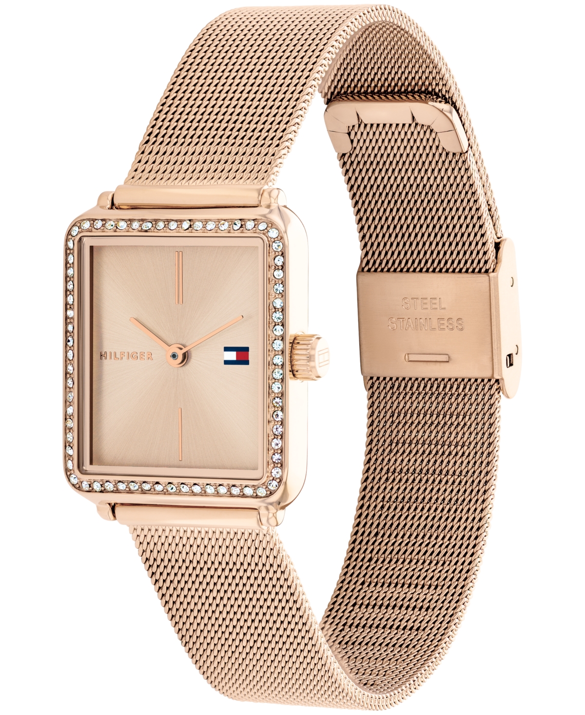 Tommy Hilfiger Women's Quartz Carnation Gold-tone Stainless Steel Bracelet Watch, 21.3mm In Carnation Gold