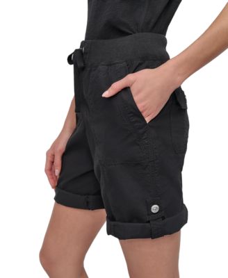 Women's Smocked-Waist Convertible Shorts