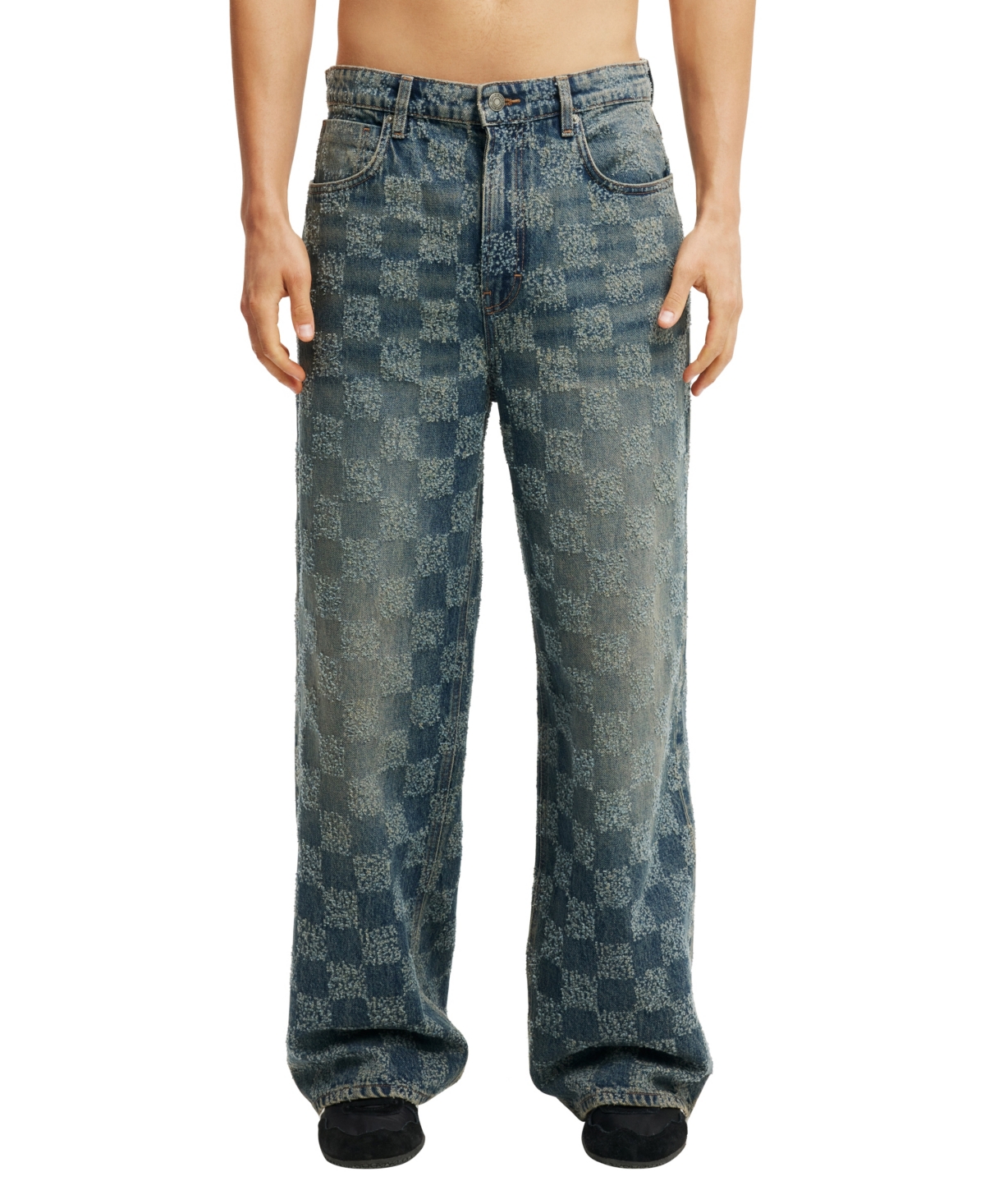 Shop Cotton On Men's Super Baggy Jean In Washed Blue