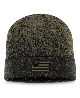 Мужская двухцветная вязаная шапка с манжетами Miami Hurricanes от Top of the World, оливково-черная