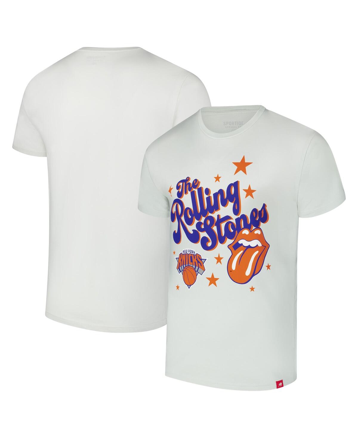 Men's and Women's White Rolling Stones x Golden State Warriors Bingham Collab T-Shirt - White
