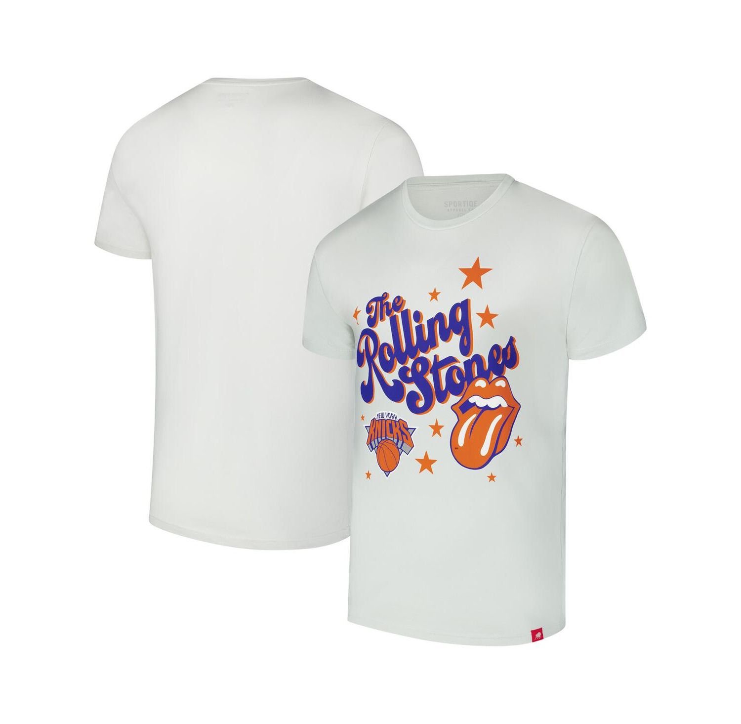 Men's and Women's White Rolling Stones x Golden State Warriors Bingham Collab T-Shirt