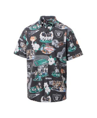 Men's Black Las Vegas Raiders Scenic Button-Down Shirt