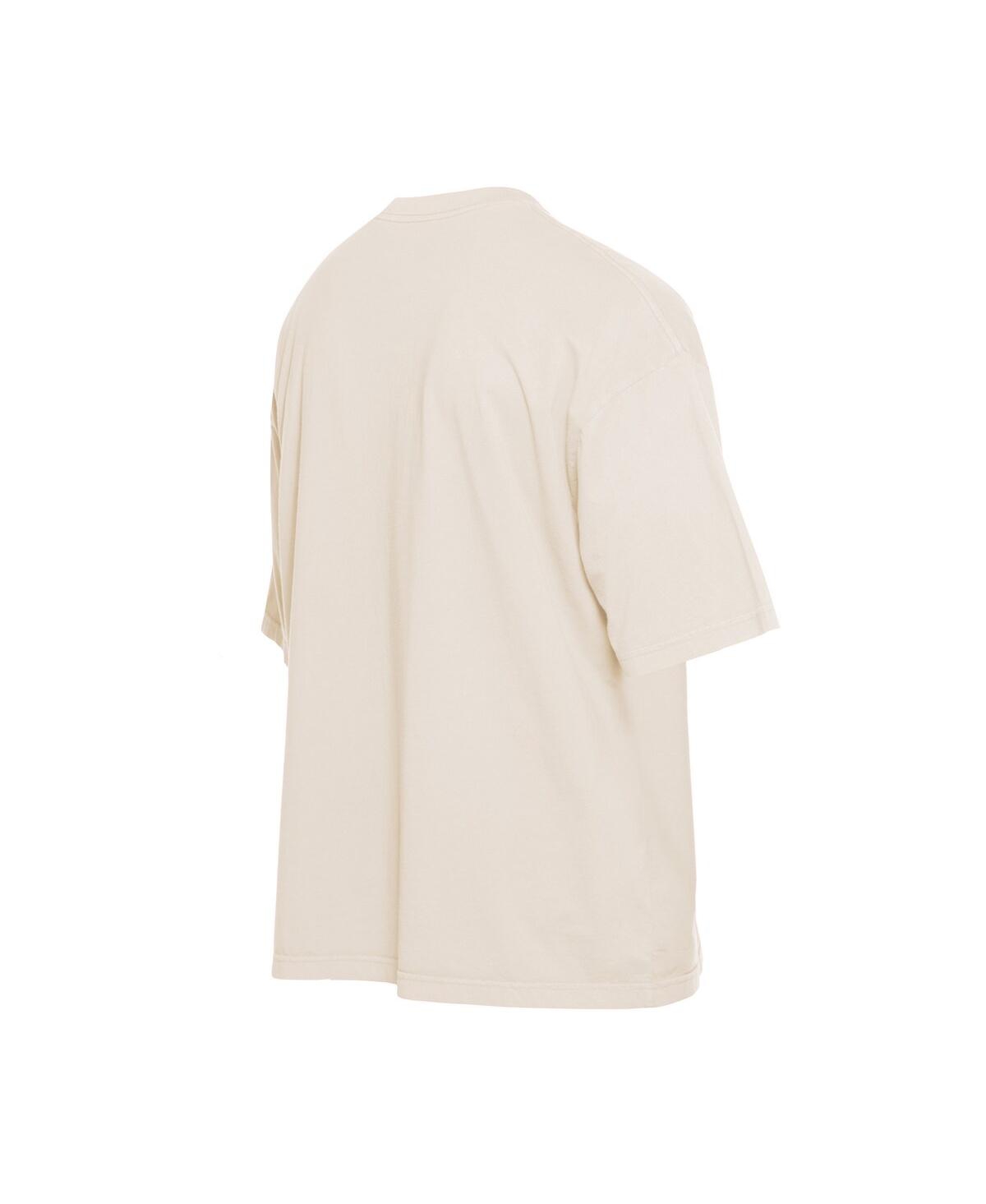 NEW ERA MEN'S CREAM BALTIMORE ORIOLES COOPERSTOWN COLLECTION OVERSIZED THROWBACK DISTRESSED T-SHIRT 