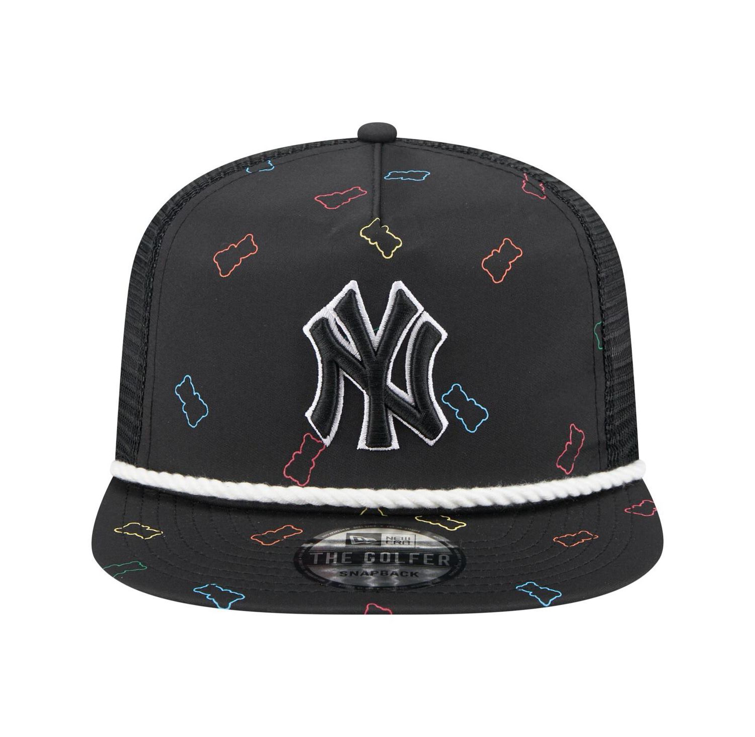 Men's Black New York Yankees Gummy Golfer Trucker Adjustable Hat