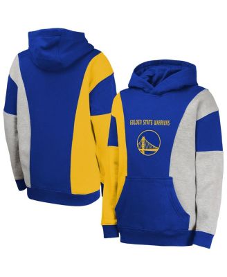 Outerstuff - Big Boys and Girls Blue Golden State Warriors Ace In the Hole Pullover Hoodie