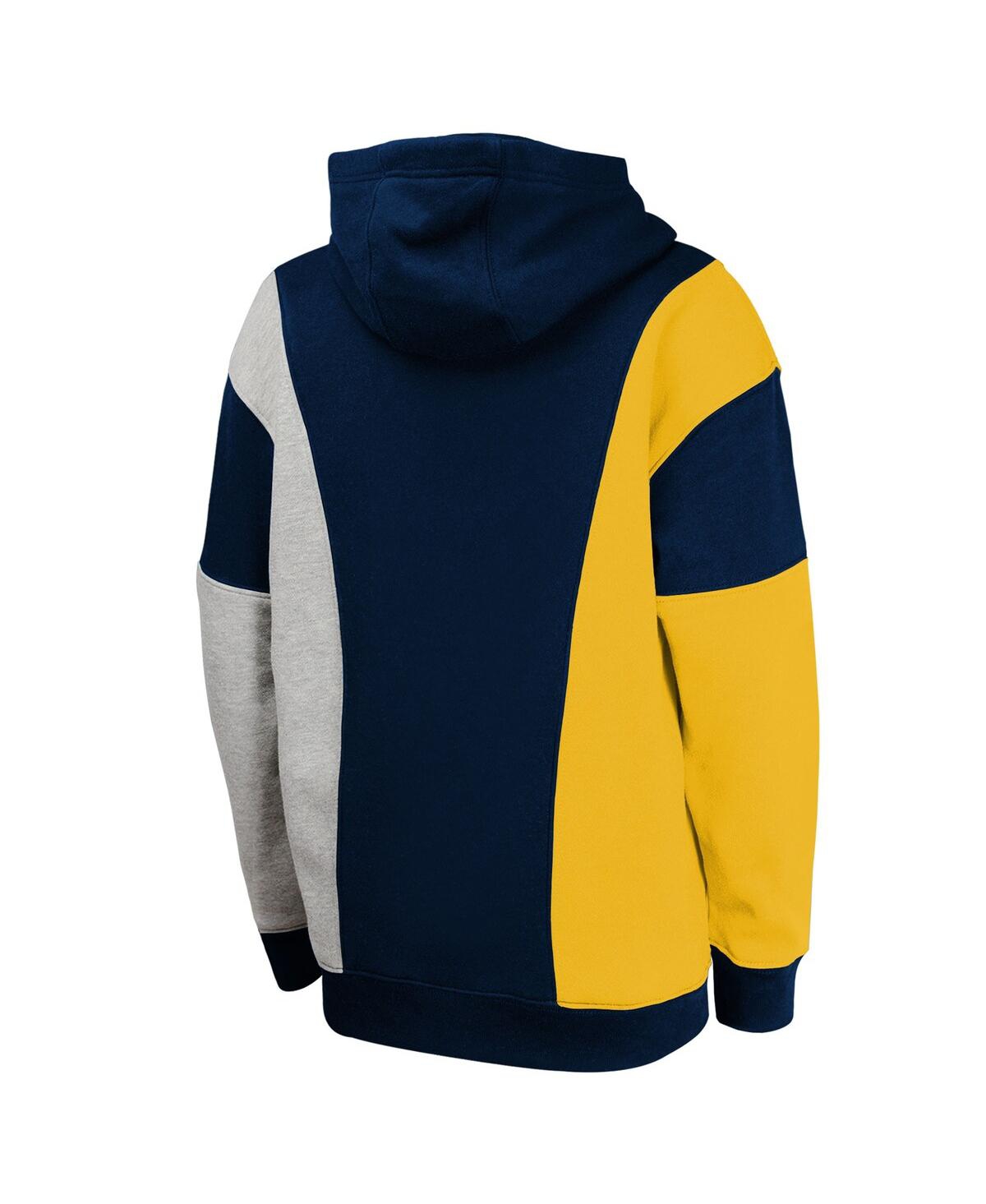 Shop Outerstuff Big Boys And Girls Navy Denver Nuggets Ace In The Hole Pullover Hoodie